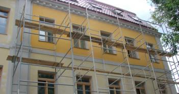 Repair of facades of buildings and houses - technological process